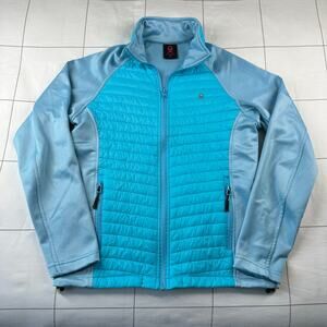 Little Donkey Andy Jacket Womens Small Blue Full Zip Puffer Lightweight Hiking